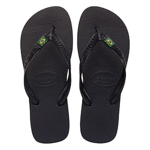 Sandálias Havaianas Brasil Preto Tamanho 43/44 1 Par