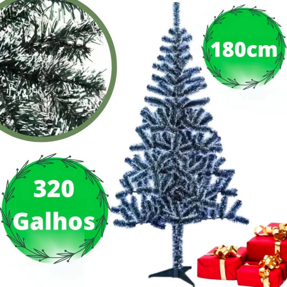 Árvore De Natal Grande Artificial Luxo 180 Cm Cheia