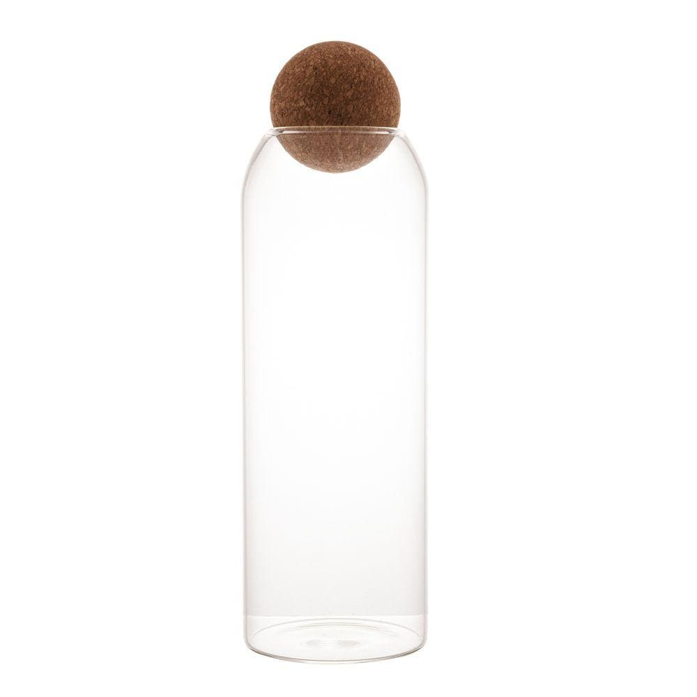 Pote de Vidro Com Tampa Esfera de Cortiça Clean 1,3 Litros Lyor