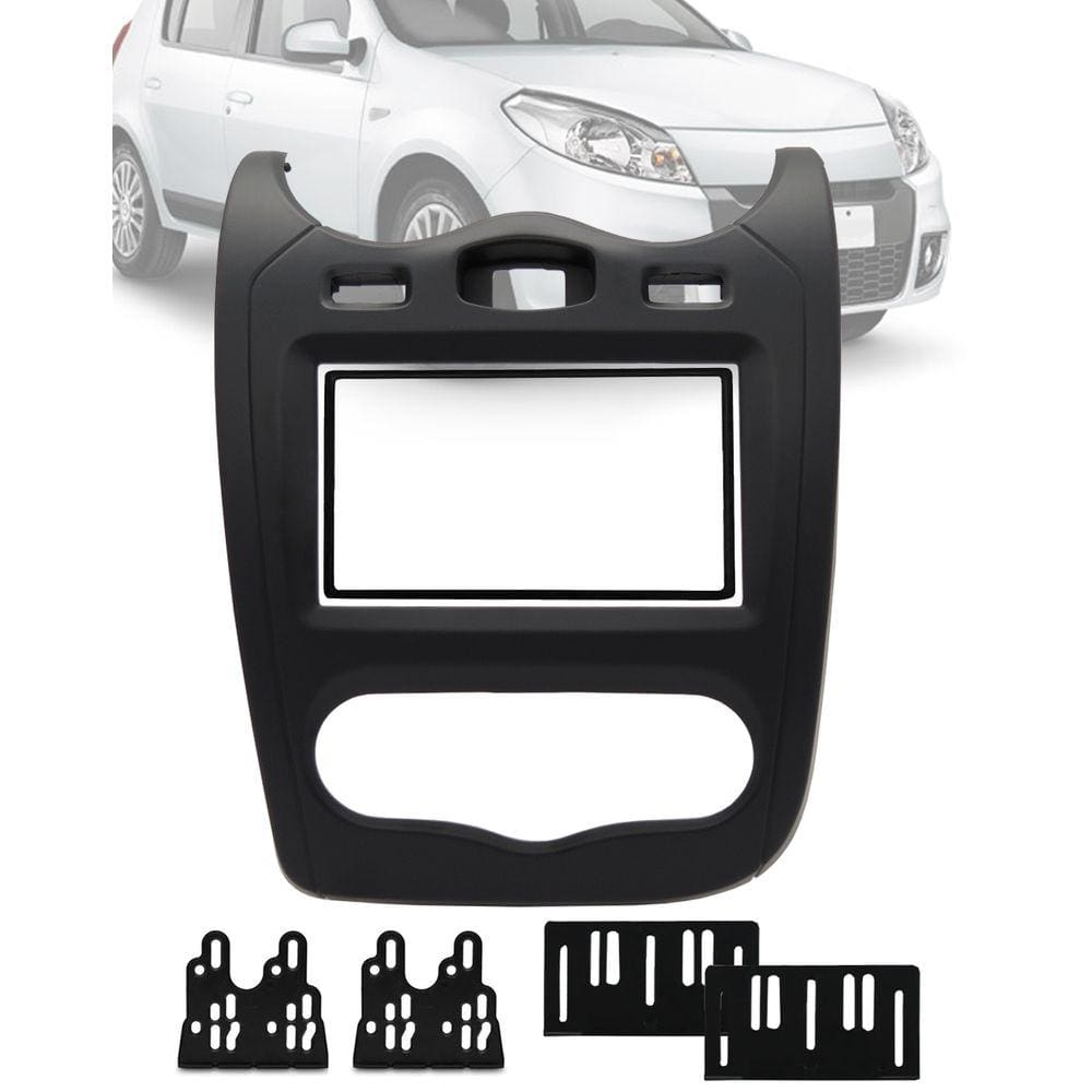 Moldura 7” Polegadas 2 Din Renault Sandero 2012 até 2014