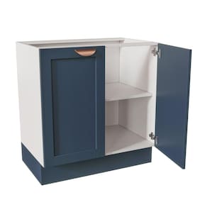 Balcão 2 Portas 80cm sem Tampo Arizona CabeCasa MadeiraMadeira Branco/Azul