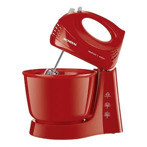 Batedeira Com Pedestal Mondial Prática B-44 Vermelha 220V