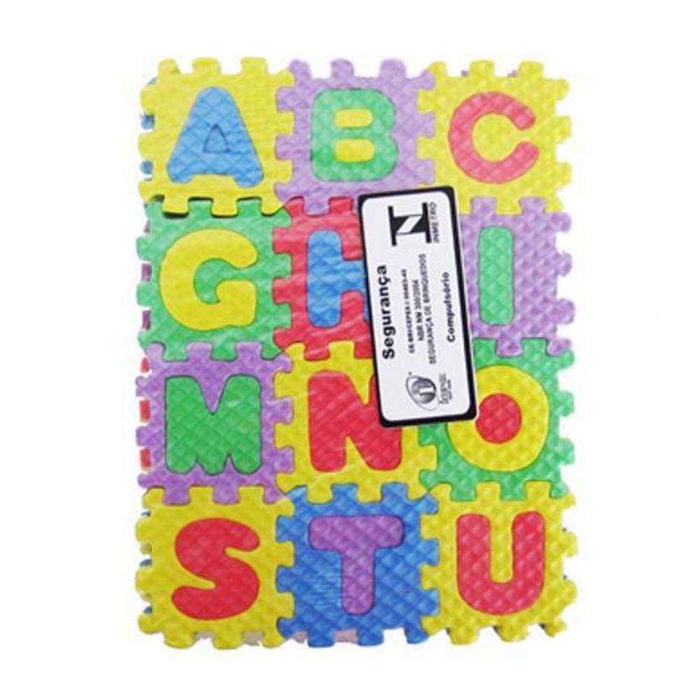Mini Tapete Tatame De Eva Numeros Letras 36 Pecas 4Cm 5Mm