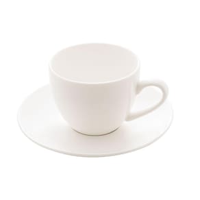 Xícara Para Café Com Pires de Porcelana Clean 100ml Lyor