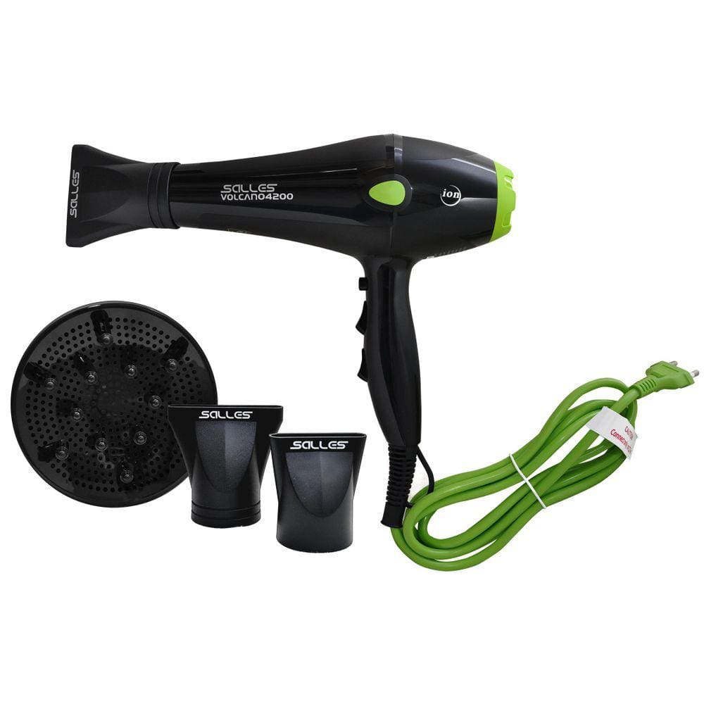 Secador De Cabelo Profissional Volcano4200/2200W 110V-Verde