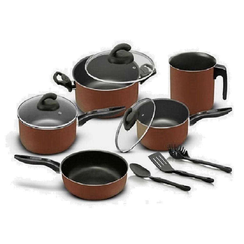 Conjunto de panelas 08 peças Teflon Facile Chocolate