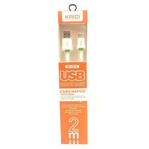 Cabo Usb Android Carregamento Dados Kaidi Tipo C 2M Kd-327C