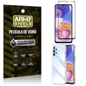 Kit Capinha Samsung A23 4G + Película De Vidro 3D Armyshield
