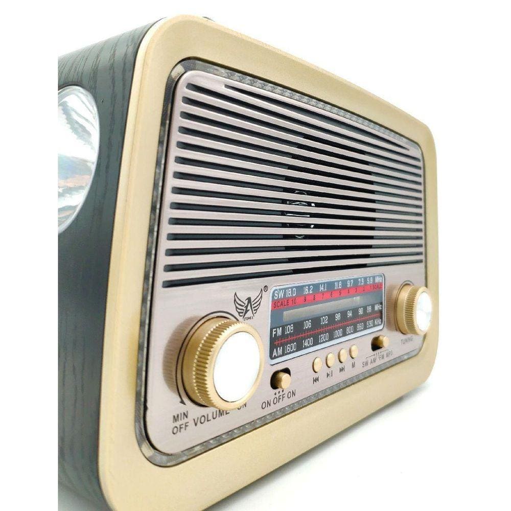 Rádio Retro Vintage Am Fm Sw Usb Mp3 Bluetooth - Bivolt