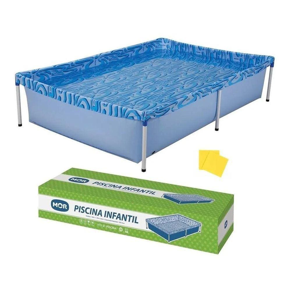 Piscina Infantil Com Armação 1000 Litros 189X126X42Cm Mor