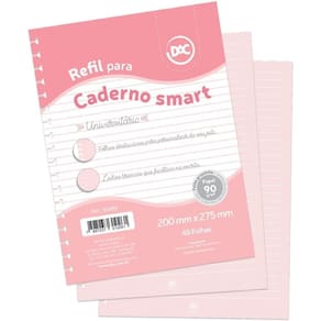 Bloco Para Fichário Refil Para Cadernos Smart 48 Folhas