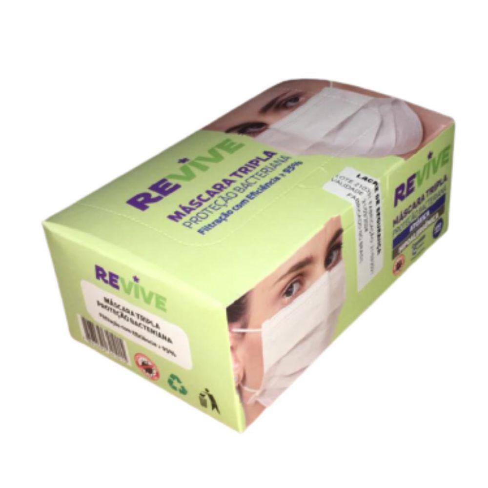 Kit 4 Mascaras Medix Rosa C/elastico Tripla Camada 50 Un - Foto 9