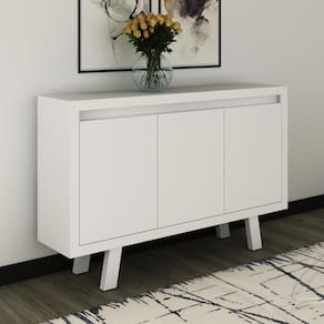 Balcão Escritório Com 3 Portas Multimóveis Cr25028 Branco