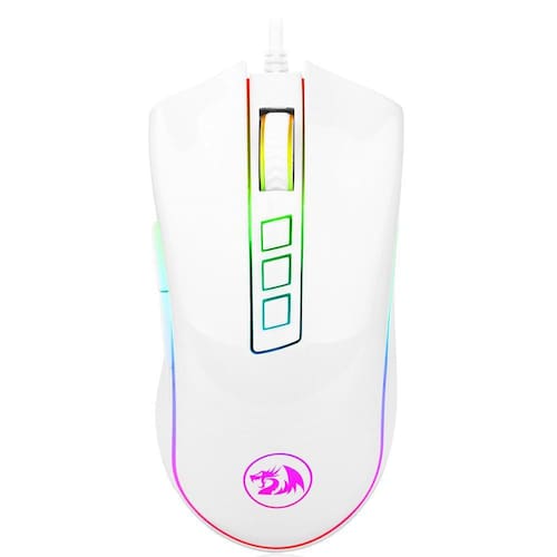 Imagem do produto Mouse Gamer Redragon King Cobra Lunar White, RGB, 24000DPI, 8 Botoes, M711W-FPS em Casas Bahia