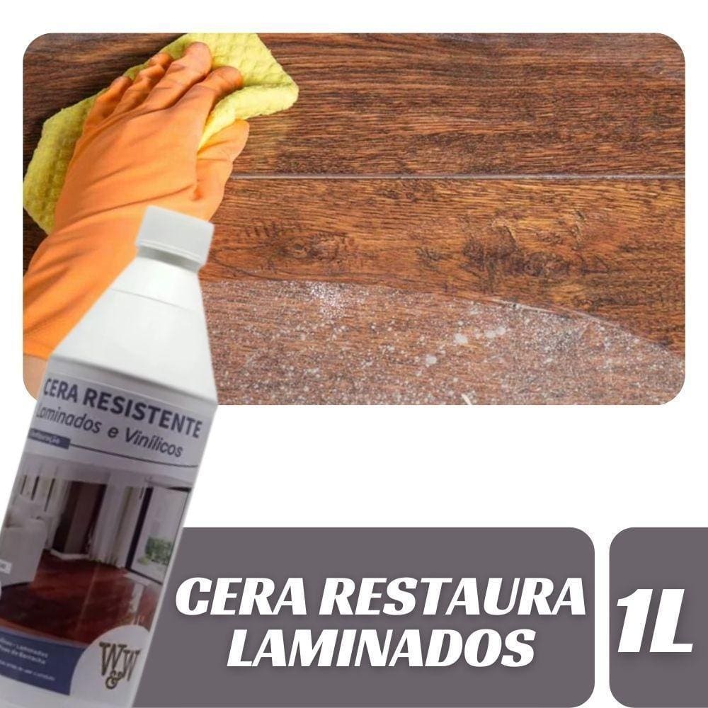 Cera Para Laminados Vinílico Azulejos Restaura Brilho W&W 1L