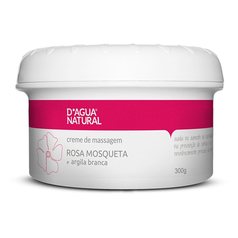 Creme de Massagem Rosa Mosqueta e Argila Branca 300g
