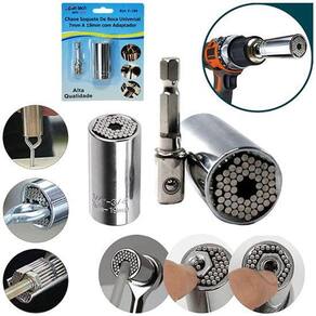 Chave Canhão Soquete Universal ¼`` a ¾`` 7mm 19mm Adaptador