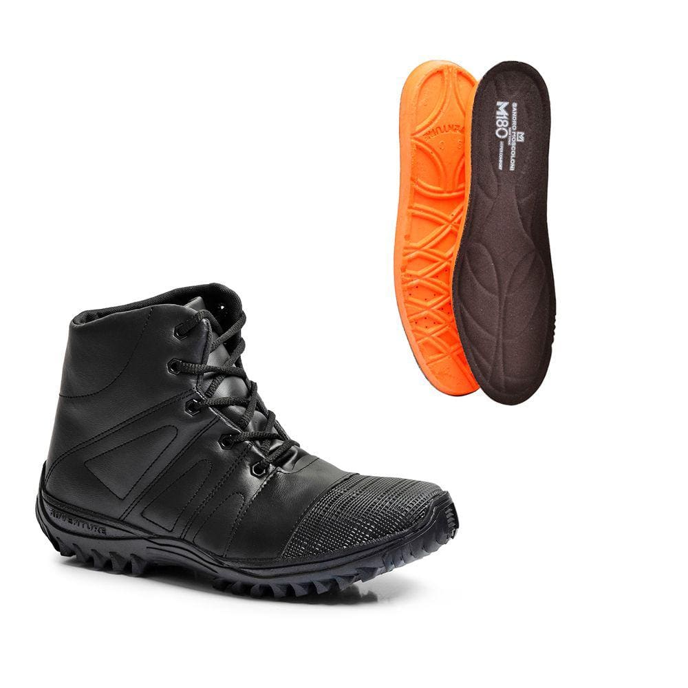Bota Masculina Trilha Adventure Dinesh Preta + Palmilha Grossa