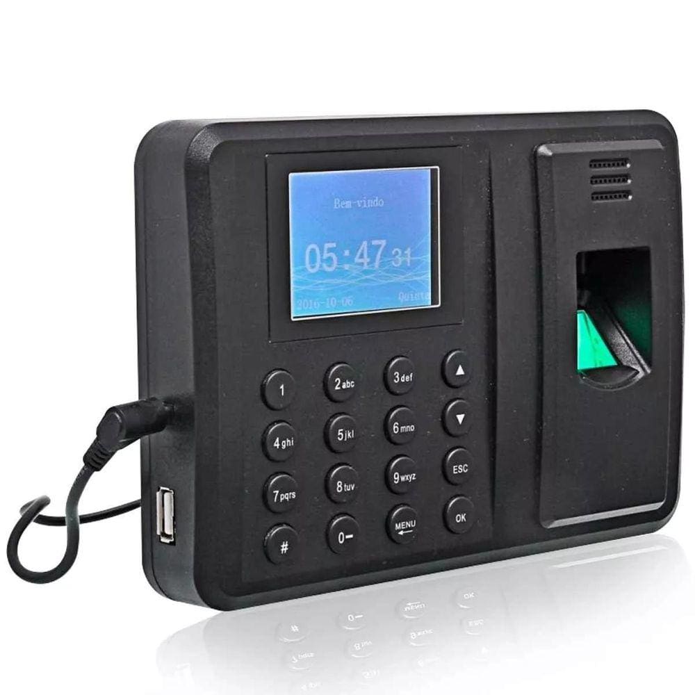 Relógio Ponto Biométrico Digital Português Usb