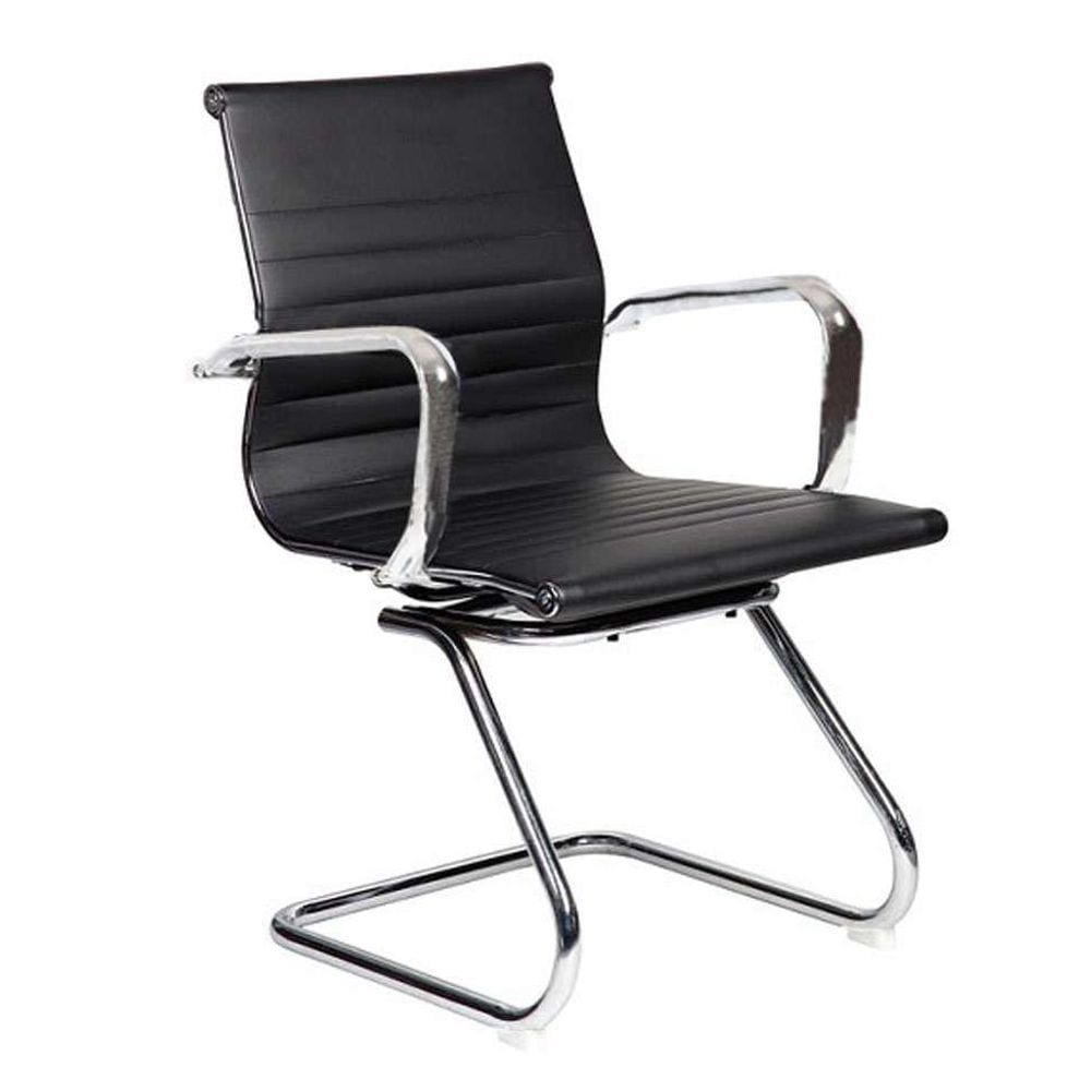 cadeira de escritório interlocutor fixa new best preta