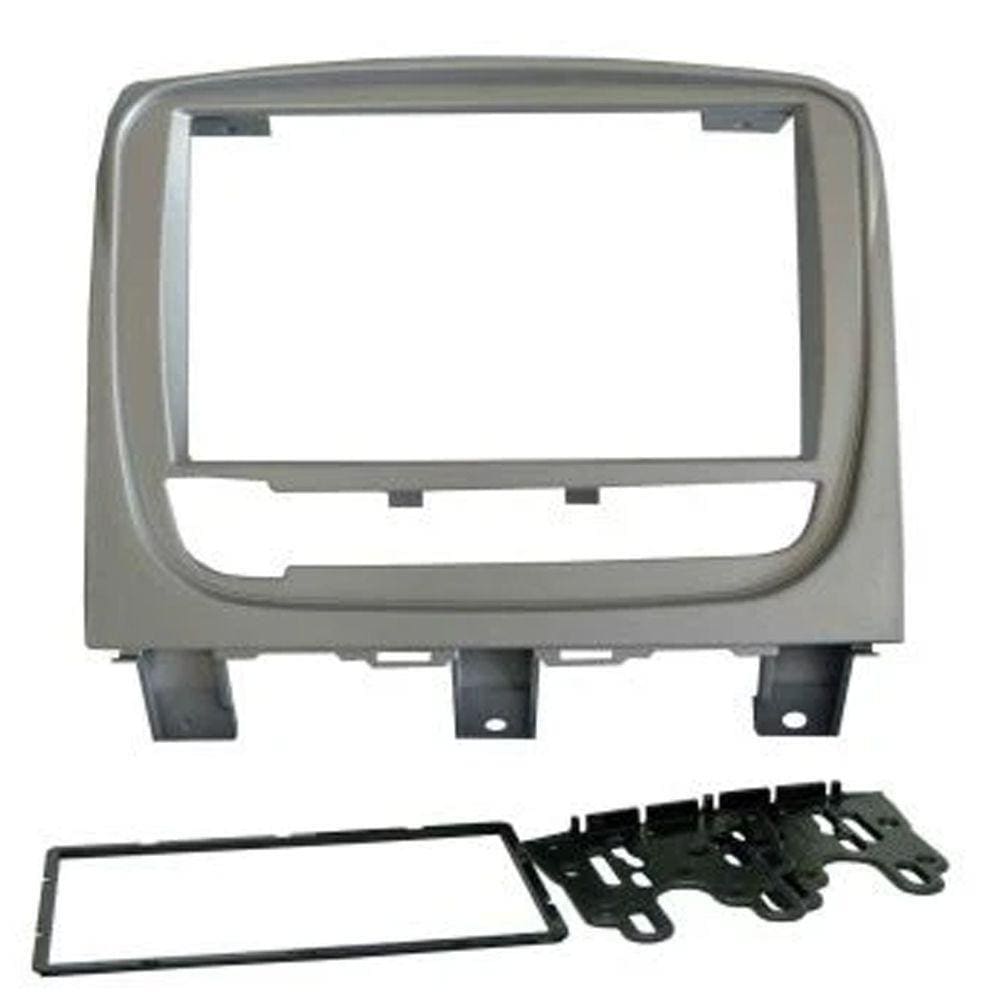 Moldura 2 Din Fiat Strada / Palio Weekend Prata