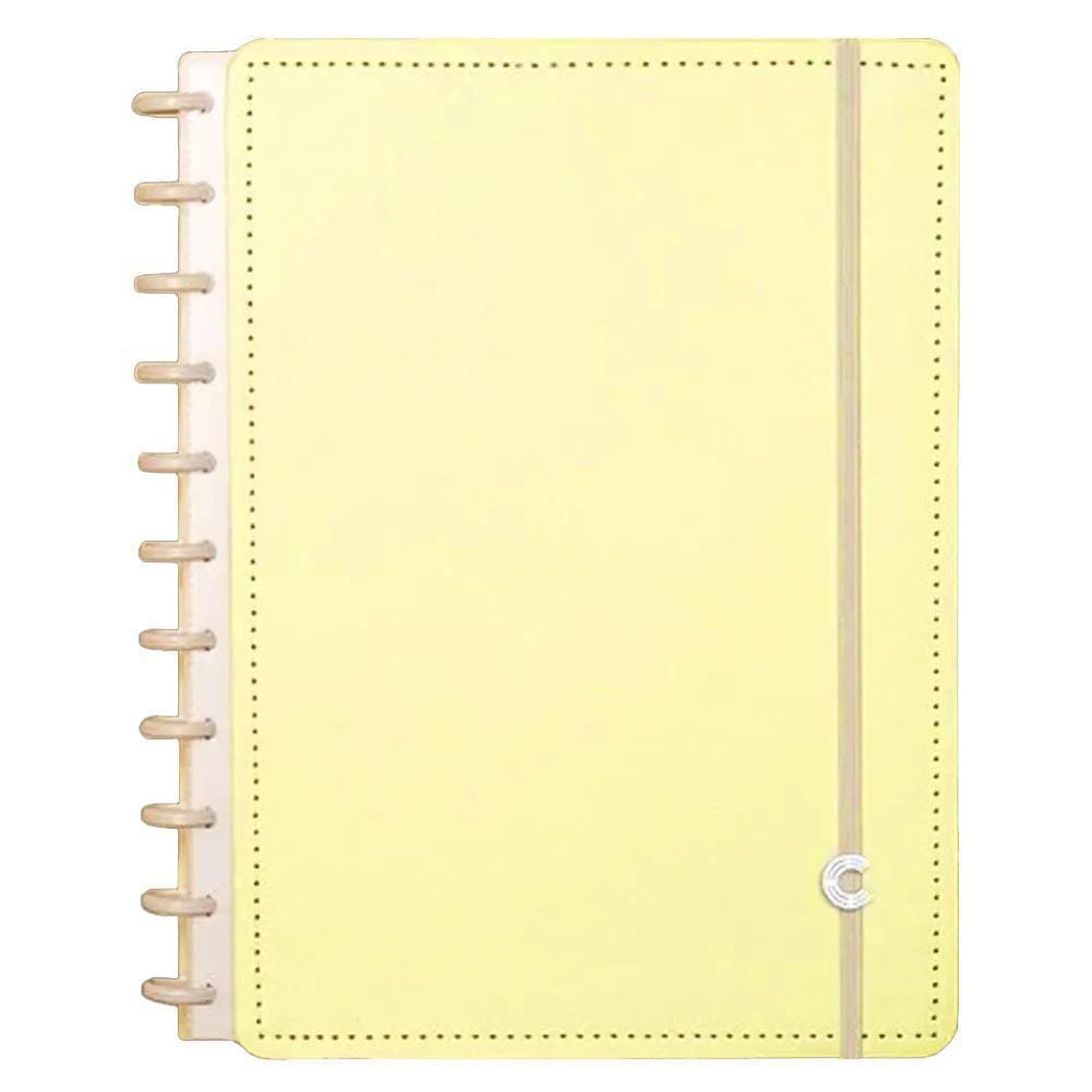 Caderno Grande 80 Folhas Amarelo Pastel Caderno Inteligente