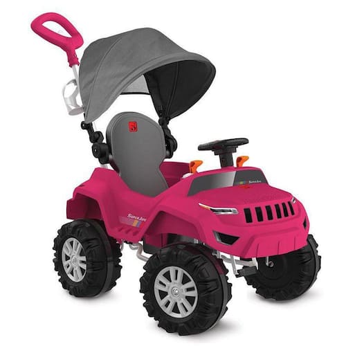 imagem-Superjipe Reclinável Com Capota Passeio & Pedal Rosa 586