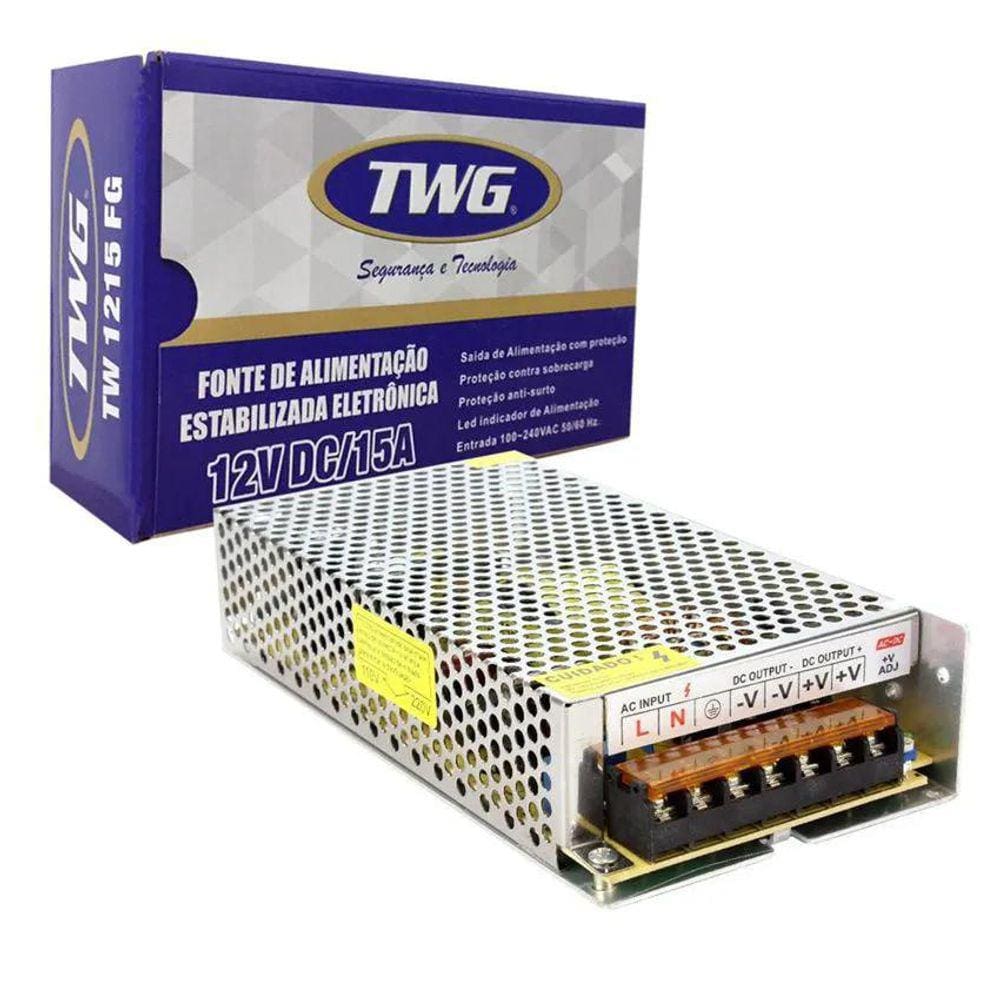Fonte De Alimentacao Chaveada 12V 10A Twg