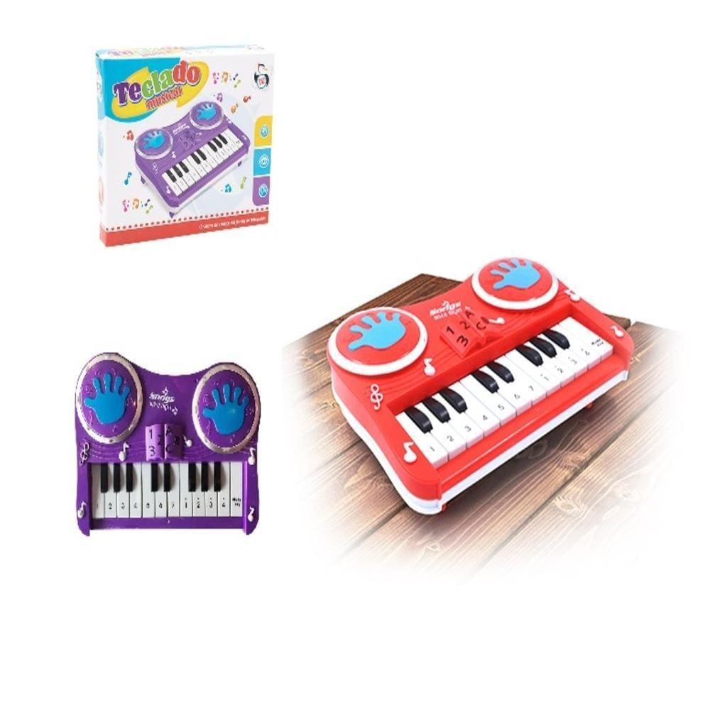 Teclado Fazendinha Piano Infantil Musical Som De Animais Cor