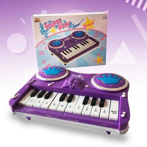 Teclado Infantil 31 Teclas Brinquedo Piano Musical Reproduz e Grava  Importway BW104