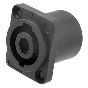 Conector Speakon Femea 4 Polos Painel Jcsp0001 Preto Storm