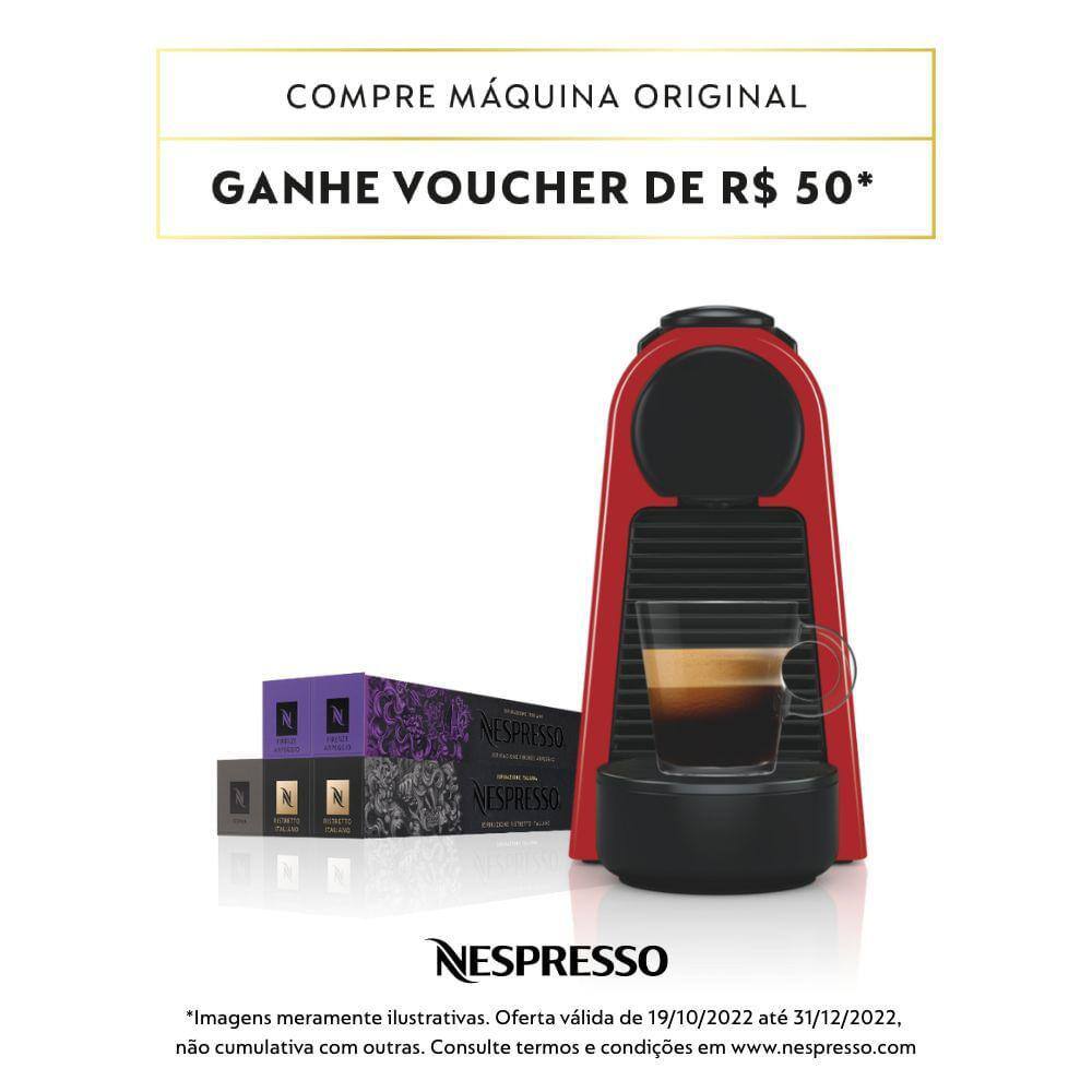 Cafeteira nespresso essenza mini vermelha 220v e selecao intensos 50