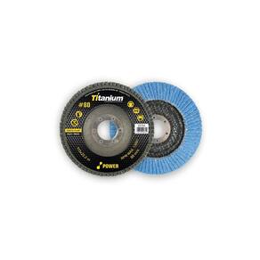 Disco Flap Power Curco Zirconio 4.1/2 Gr 080 Titanium 05794