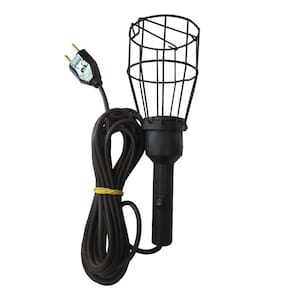 Pendente Luz P.oficinas Fio Pp 5m Gaiola Arame Lig/desliga