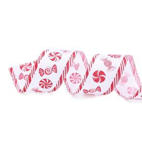 Fita Natalina Candy Cane Bco/vrm 1un 6,30cmx9,14mts 1116924