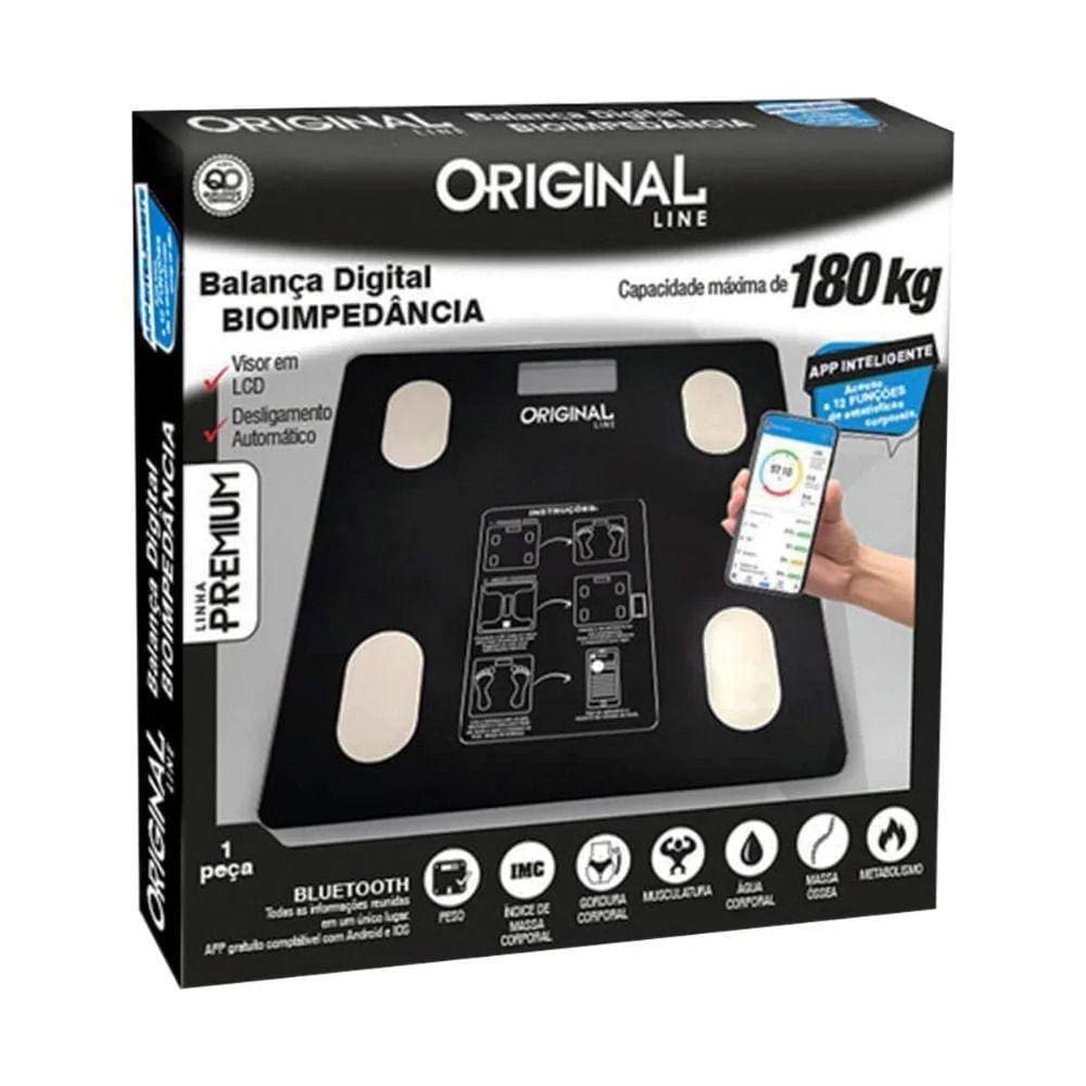 Balança Digital Bioimpedância Aplicativo Bluetooth 180Kg
