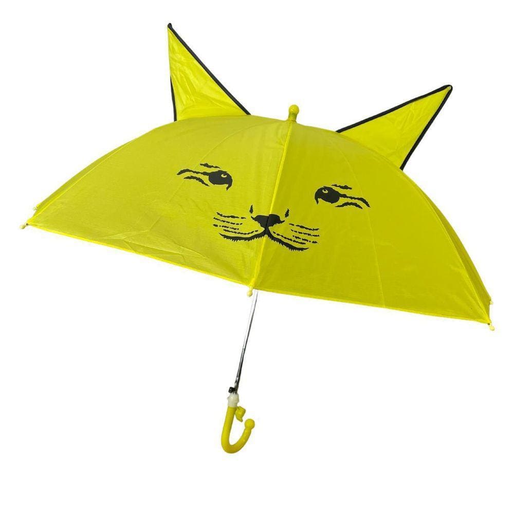 Guarda-Chuva Infantil Com Orelhinha Amarelo