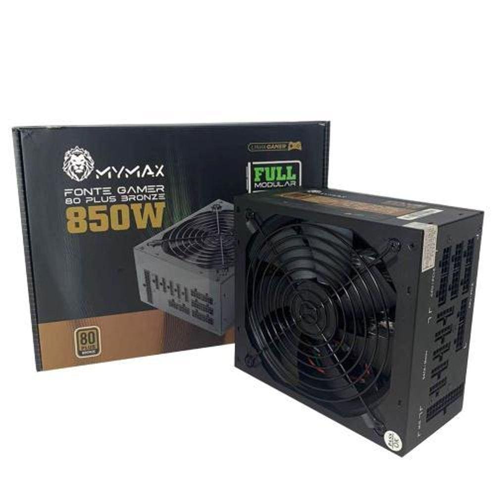 Fonte Atx Gamer 850W 80 Plus Bronze Pfc Ativo Bivolt