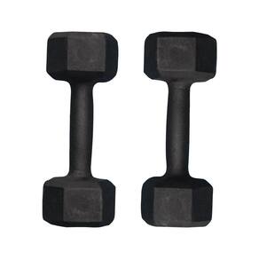 Par De Halter Sextavado Pintado 5Kg Academia Treino Fitness