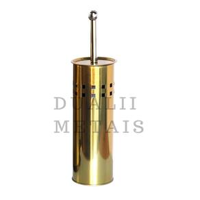 Escova Sanitária Lavabo Acessório Banheiro Dourado - Dualii