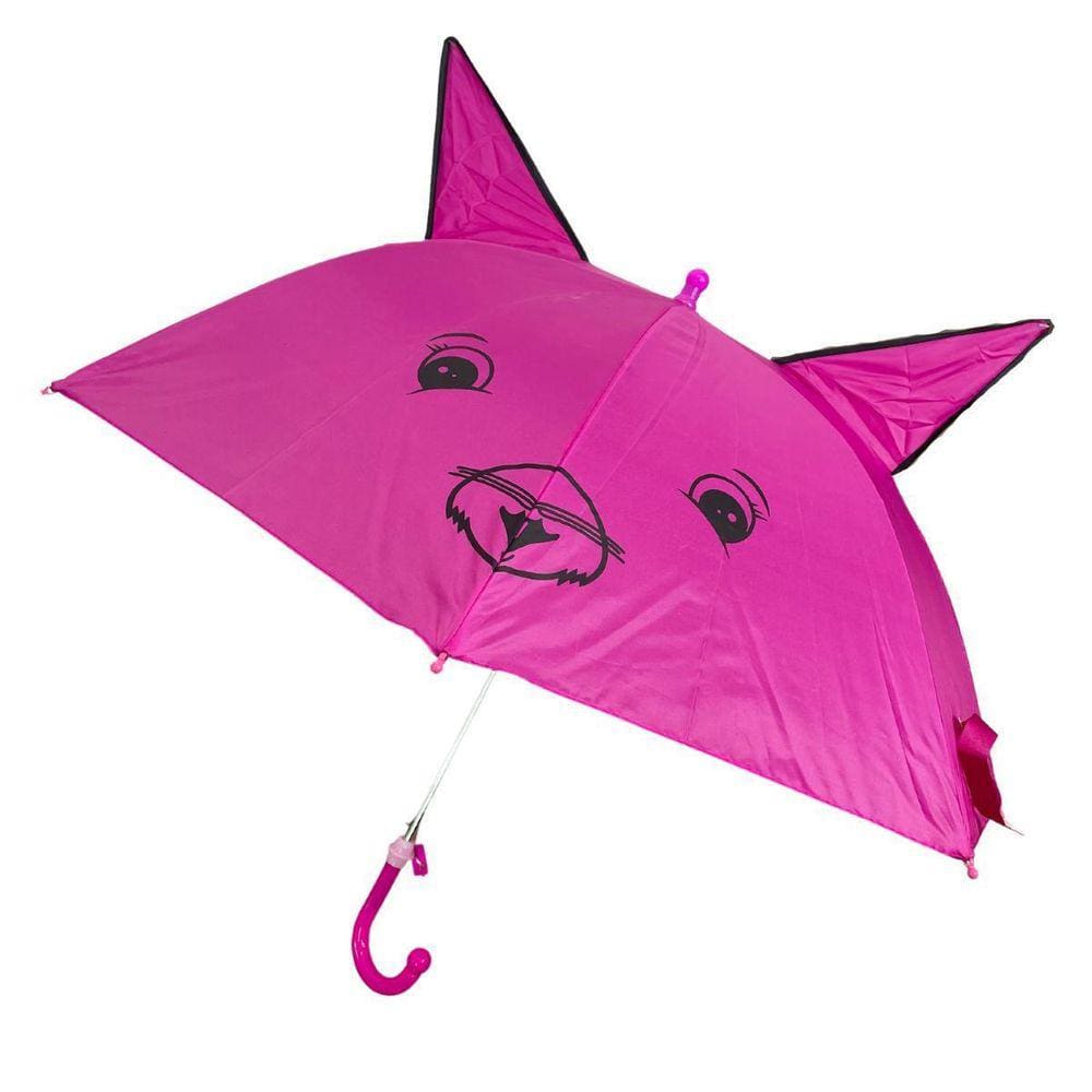 Guarda-Chuva Infantil Com Orelhinha Pink