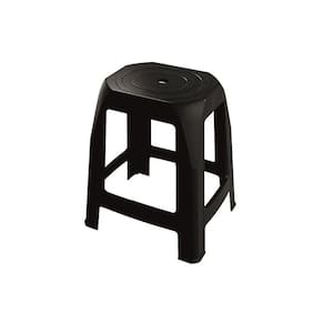Banqueta Plástica Preta Adulto 31X25X47Cm 0327 Uninjet