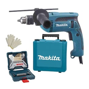 Furadeira Impacto 1/2 760W Makita Hp1640K + Acessórios 110V