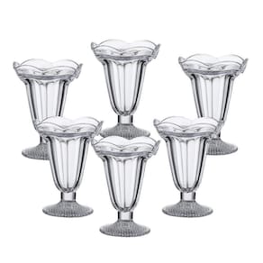 Jogo De Copos Taça Para Sundae 200Ml Kit Com 6 Peças