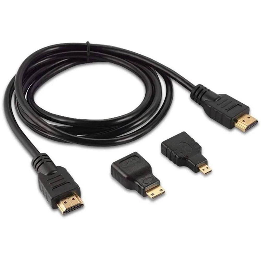 Cabo Hdmi 1.5M Kit Adaptadores It-Blue Le-6623 3 Em 1