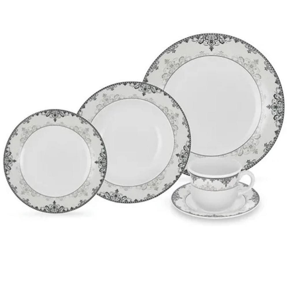 Aparelho De Jantar/ Completo Chá Liliana Porcelana 20 Pçs