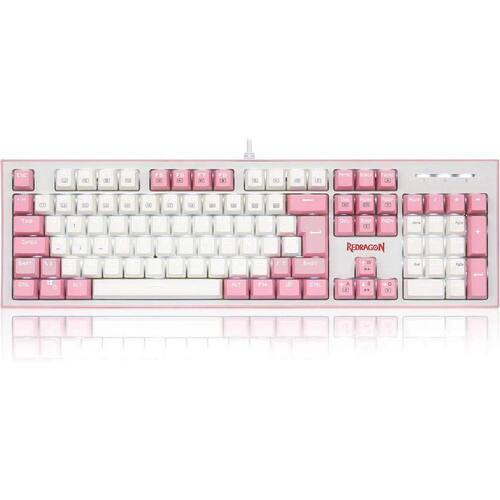 Teclado Mecânico Gamer Hades Branco E Rosa Switch Azul Led Branco Abnt2 Menor preço em Teclado Mecânico Gamer Hades Branco E Rosa Switch Azul Led Branco Abnt2