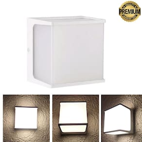 Arandela New Home Quadrada 8W 3000K Ip65 A Prova Água Branco