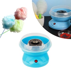Maquina De Algodão Doce Elétrica Portatil Mini 110V Azul