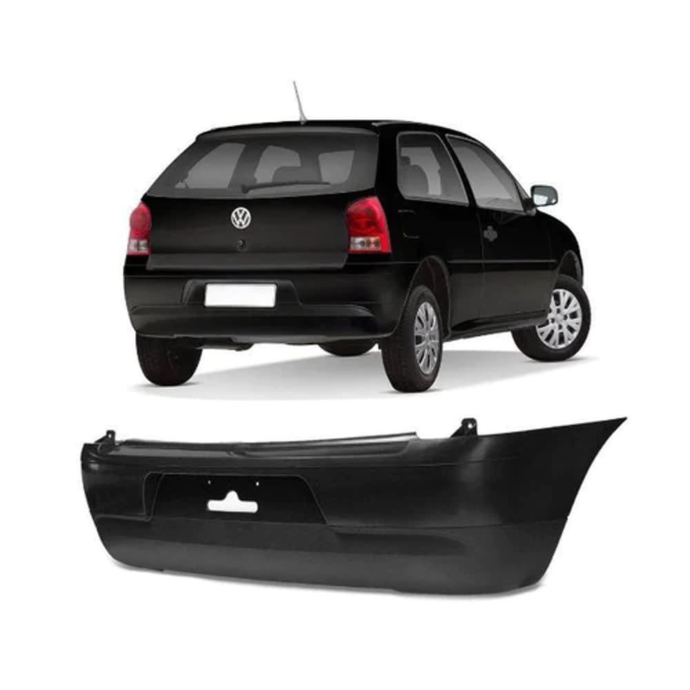 Para-choque Gol G4 Traseiro Preto Liso Parcial e Preto Texturizado -r2a
